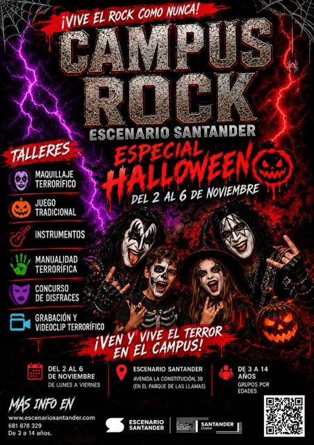 Cartel Campus Rock Especial Halloween 2026 - Escenario Santander